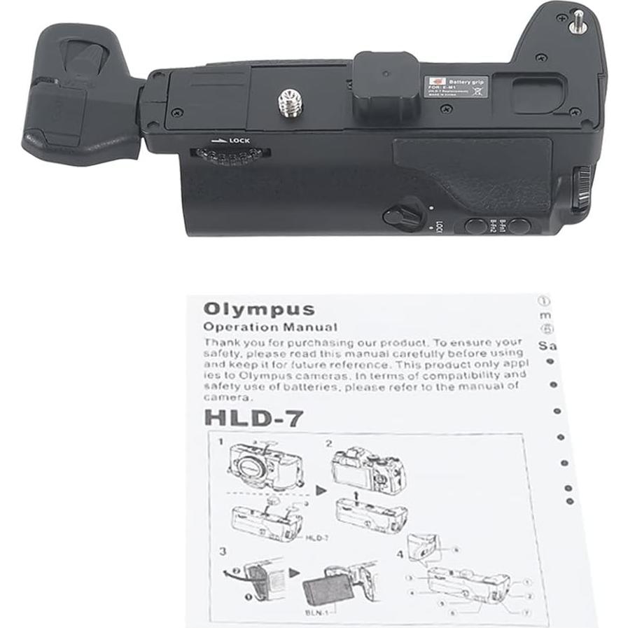 Empuñadura Vertical DSTE HLD-7 + 2 Baterías BLN-1 para Olympus E-M1