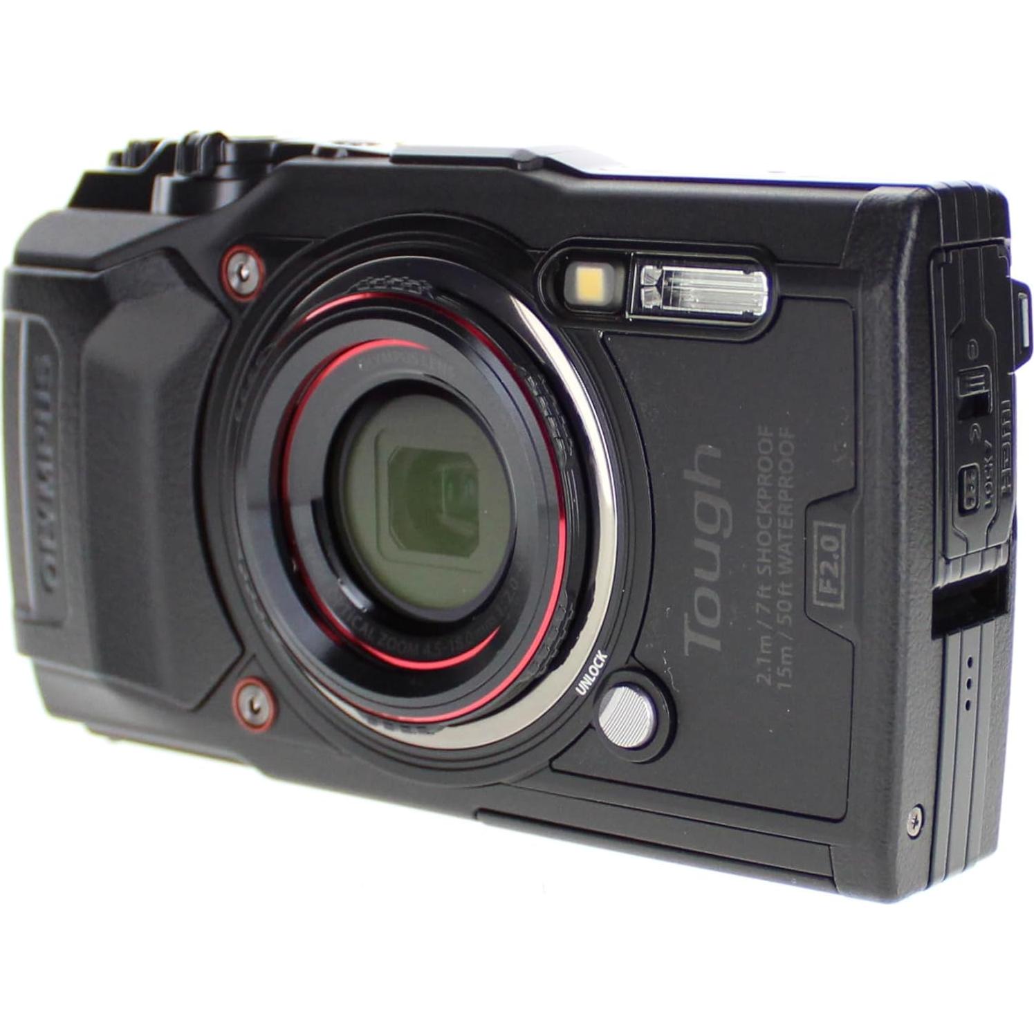 Cámara Digital Olympus Tough TG-6 Negra 12MP 4K + Accesorios