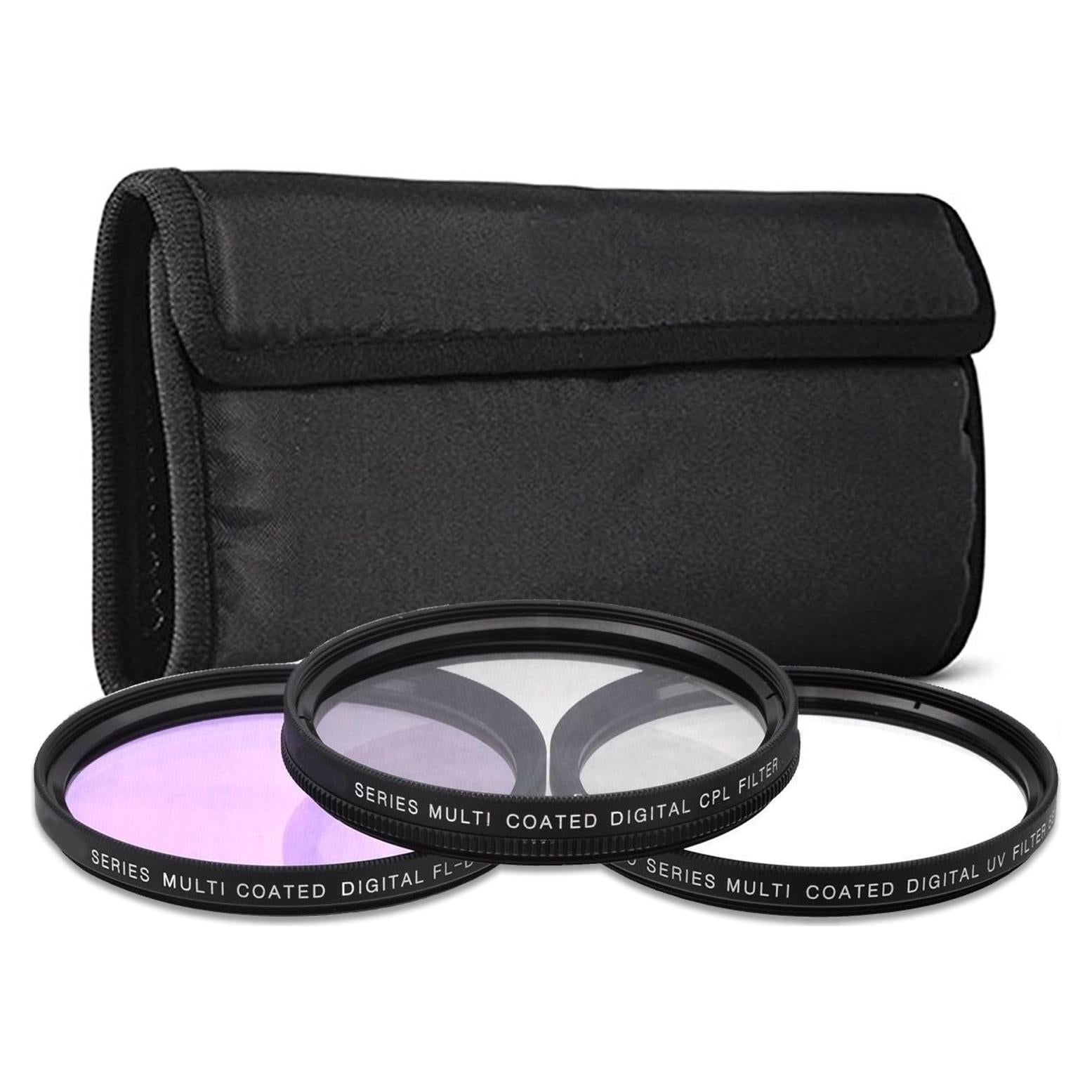 Kit de Filtros 3 Piezas CPL UV FLD 49mm para Lente Pentax