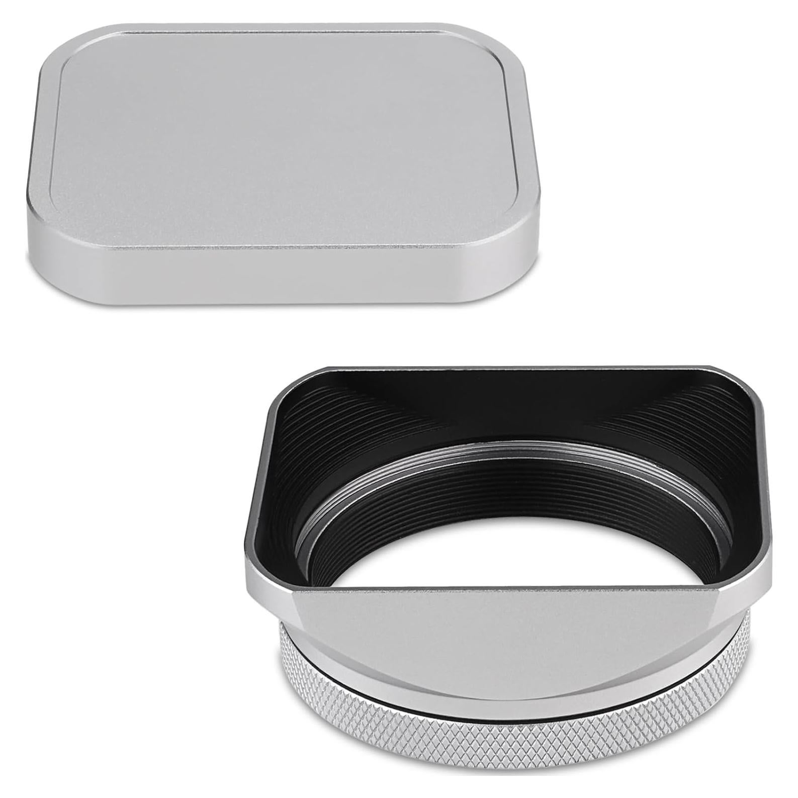 Capucha de lente metálica Haoge para Fujifilm X100VI con anillo adaptador 49mm