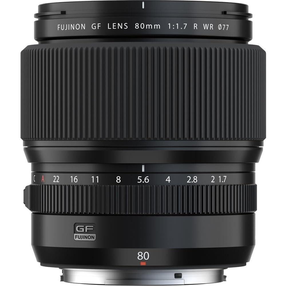 Lente FUJIFILM GF 80mm f/1.7 R WR + Kit de Limpieza y Filtros