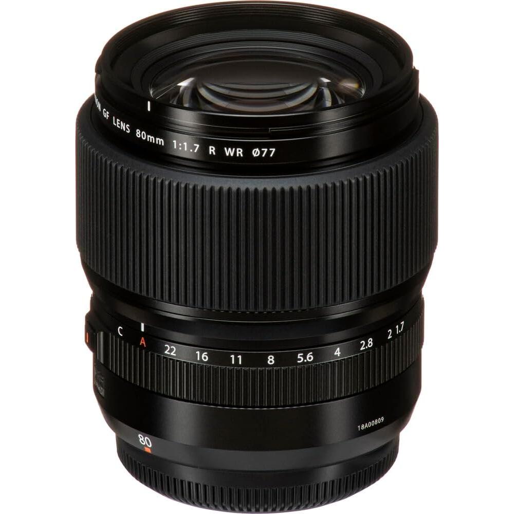 Lente FUJIFILM GF 80mm f/1.7 R WR + Kit de Limpieza y Filtros