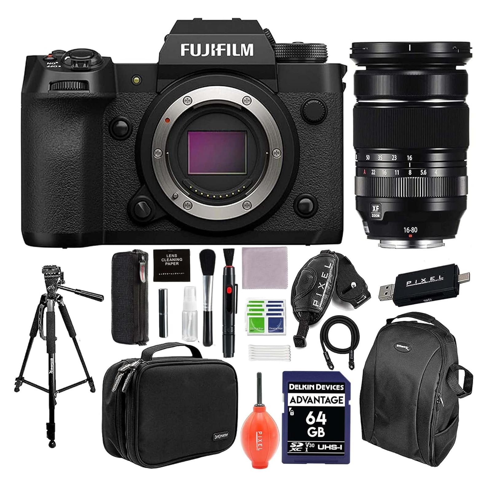 Cámara Sin Espejo Fujifilm X-H2 + Lente XF16-80mm - Negro