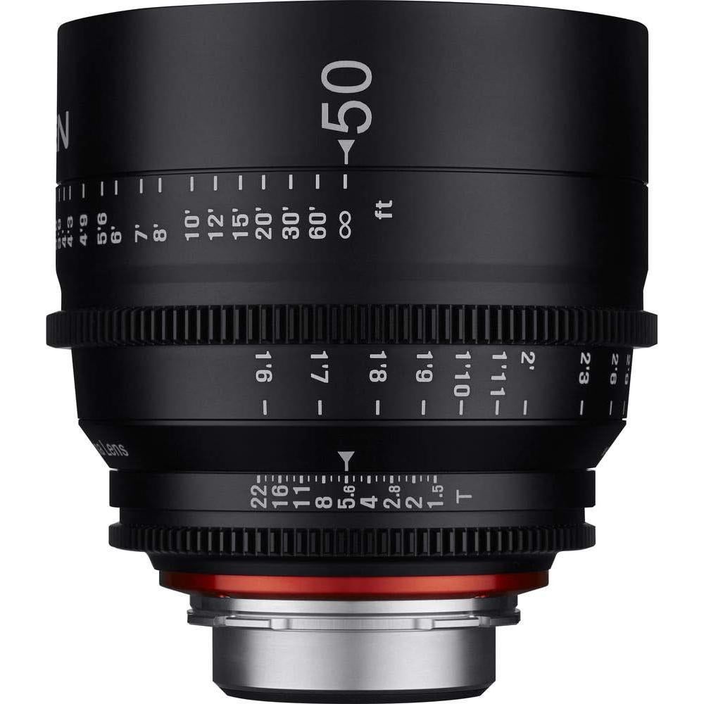 Lente Rokinon Xeen 50mm T1.5 PL + Kit de Limpieza Deluxe