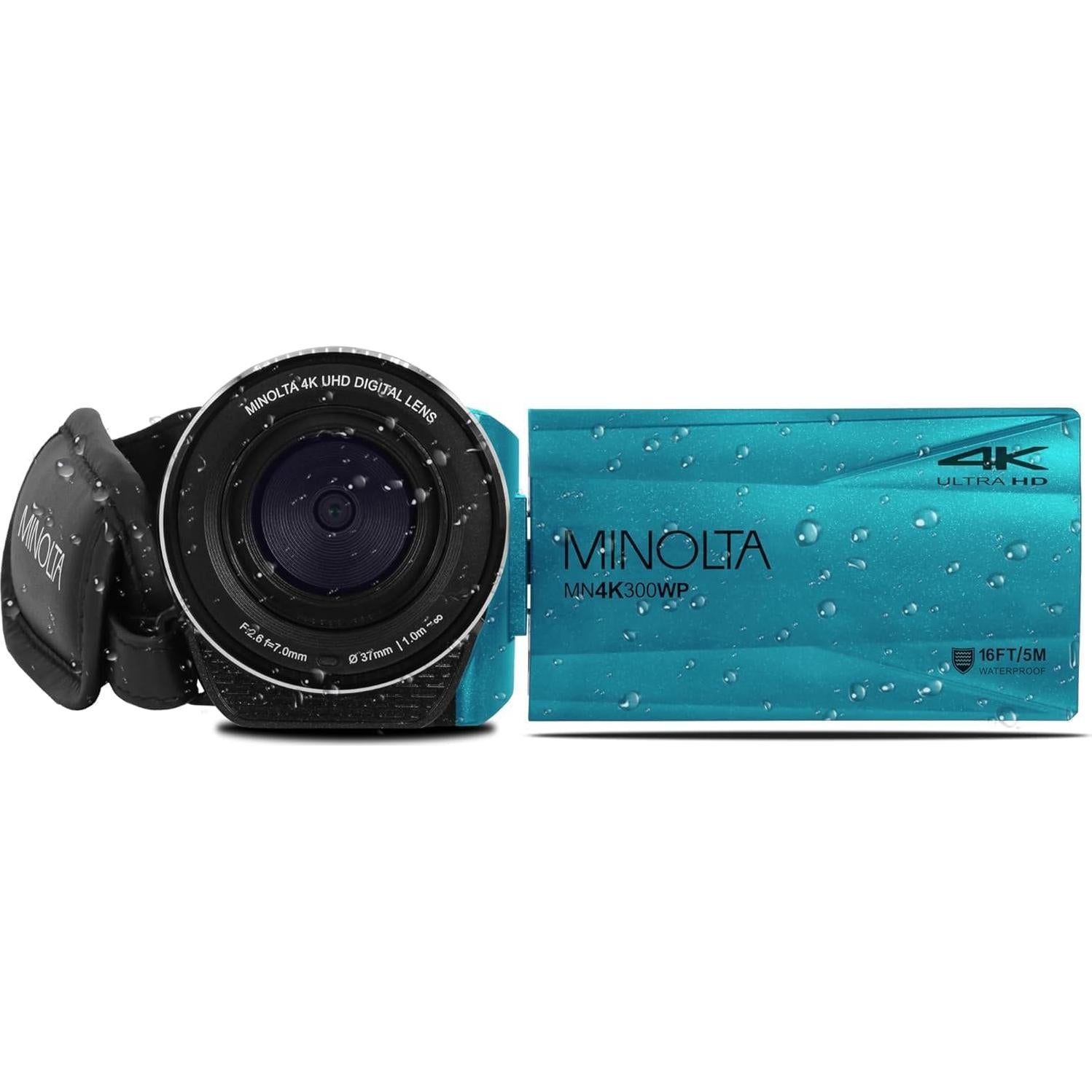 Minolta MN4K300WP Camcorder 4K Ultra HD 56MP A Prueba de Agua