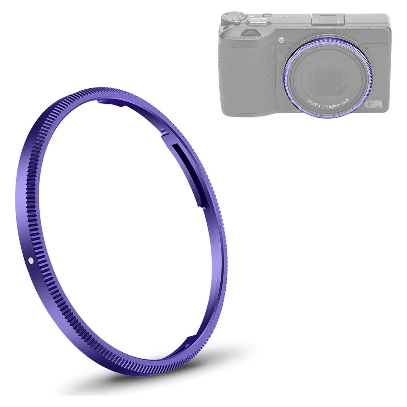 Anillo de Decoración de Lente JJC para Ricoh GR III - Púrpura