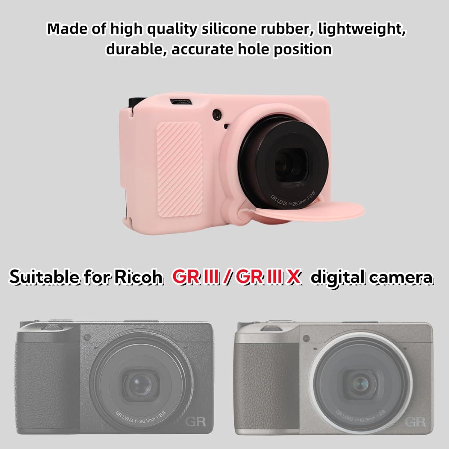 Funda de Silicona para Cámara Ricoh GR III/GR III X - Rosa Ahumado