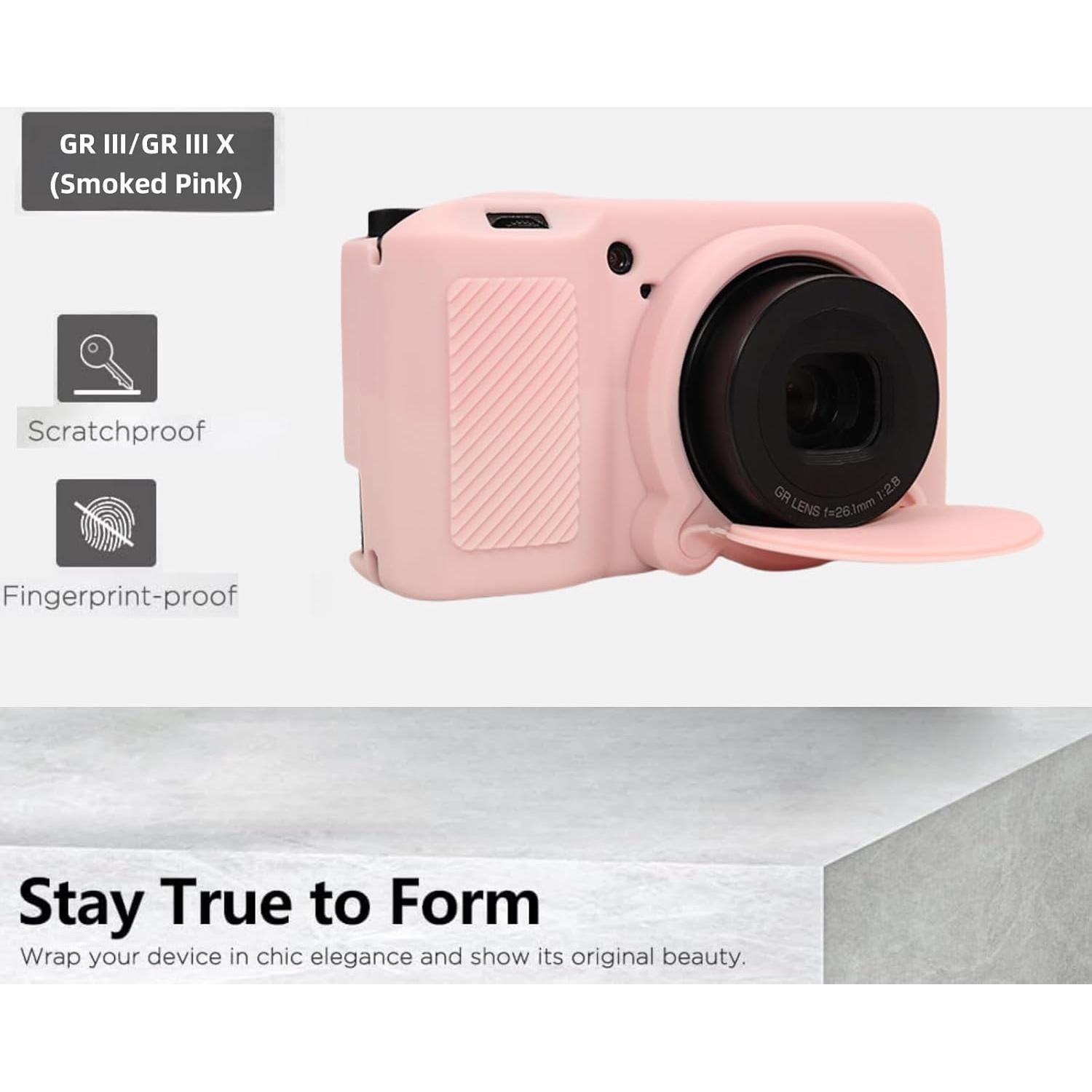 Funda de Silicona para Cámara Ricoh GR III/GR III X - Rosa Ahumado