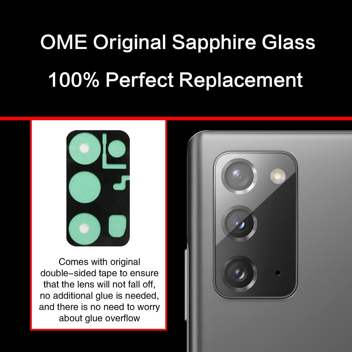 Kit Reemplazo Cristal Lente Cámara Samsung Galaxy Note 20 Gris