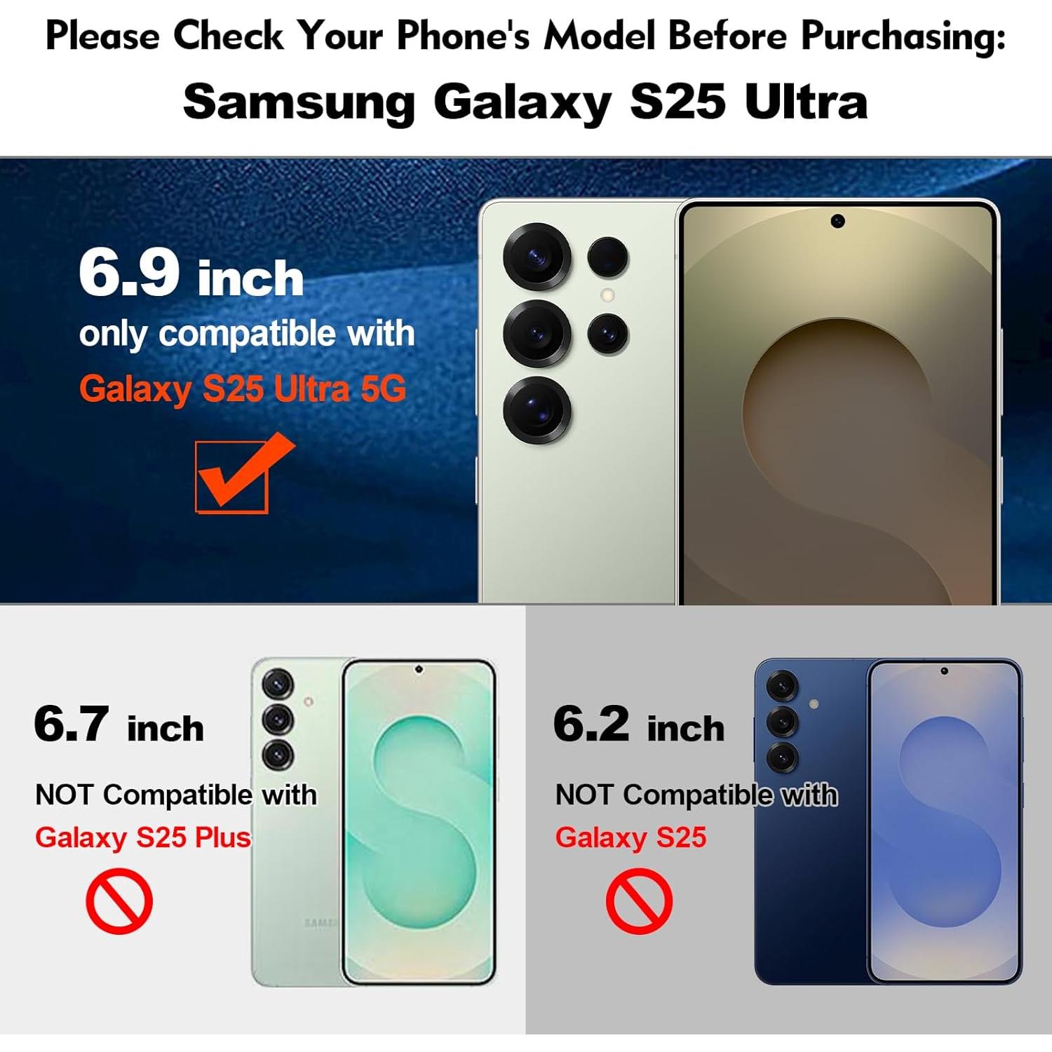 2 Cristales de Lente de Cámara Trasera Samsung Galaxy S25 Ultra + Kit