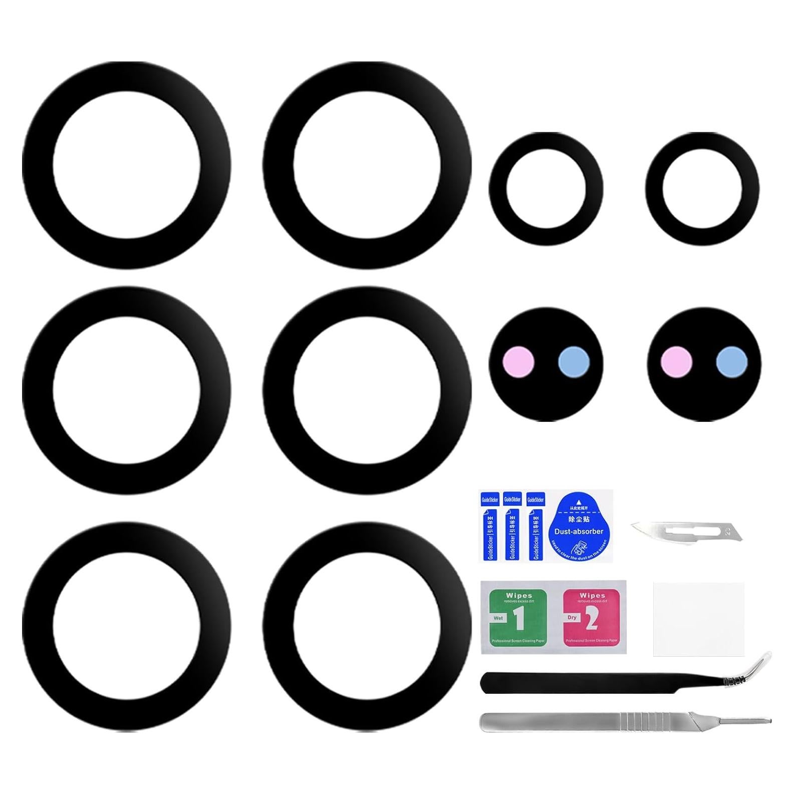 Paquete de 2 lentes de cámara trasera BESJMYT para S22 Ultra