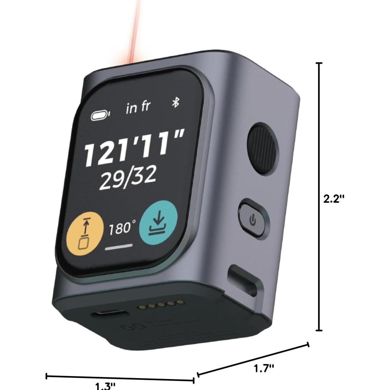 HOZO Medidor Láser Modular 50m Precisión 1.59mm Pantalla LCD