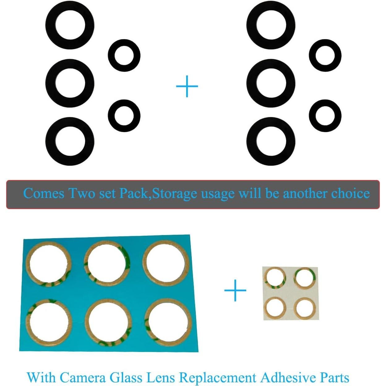 Cubierta de vidrio cámara trasera Samsung Galaxy A53 5G - 2 Piezas