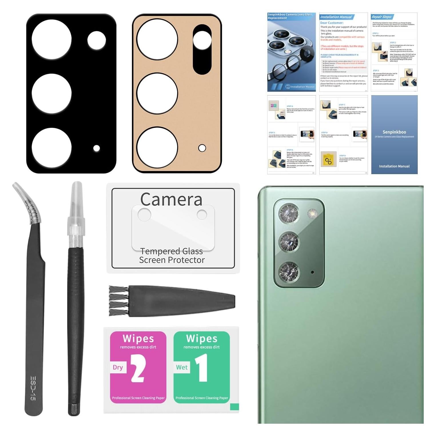 Paquete de 2 Lentes de Cámara Samsung Galaxy Note 20 con Adhesivo