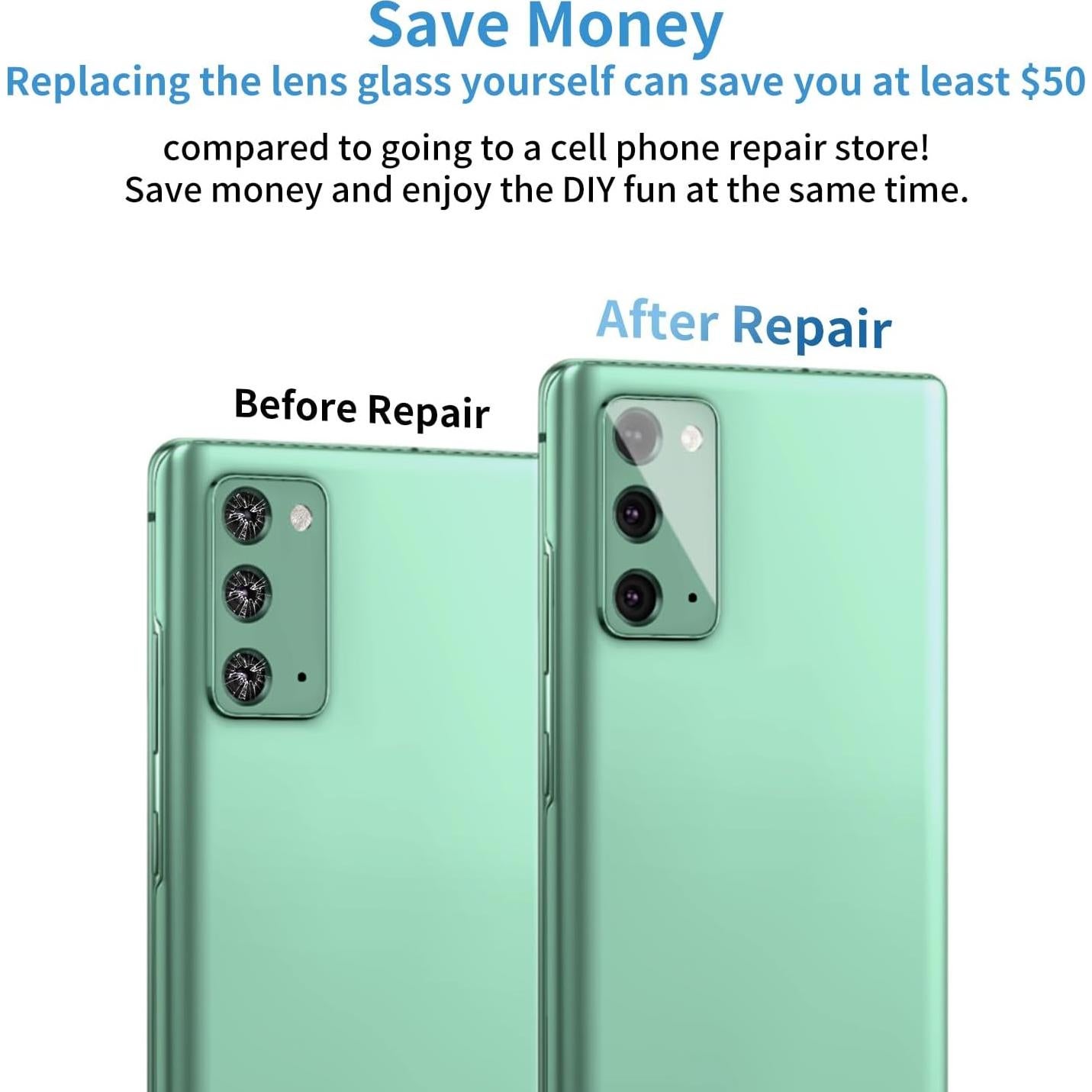 Paquete de 2 Lentes de Cámara Samsung Galaxy Note 20 con Adhesivo