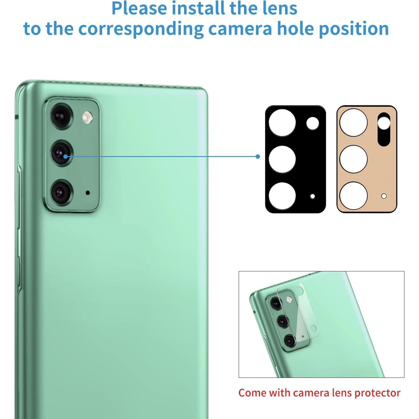 Paquete de 2 Lentes de Cámara Samsung Galaxy Note 20 con Adhesivo