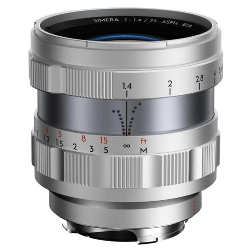 Lente Simera 75mm f/1.4 ASPH para Leica M - Plata