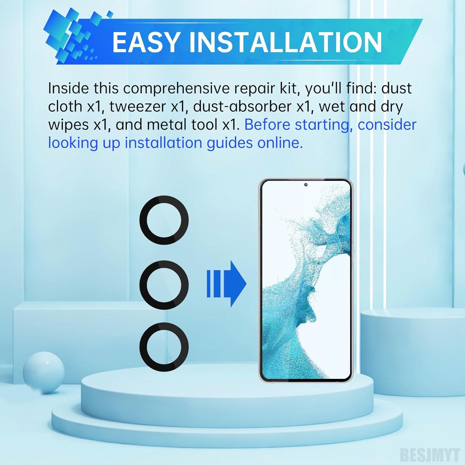 Reemplazo Lente Cámara Trasera Samsung Galaxy S22 5G - 2 Piezas