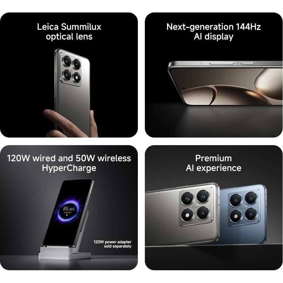 Xiaomi 14T Pro 5G Smartphone 1024GB 12GB RAM Cámara Leica 50MP