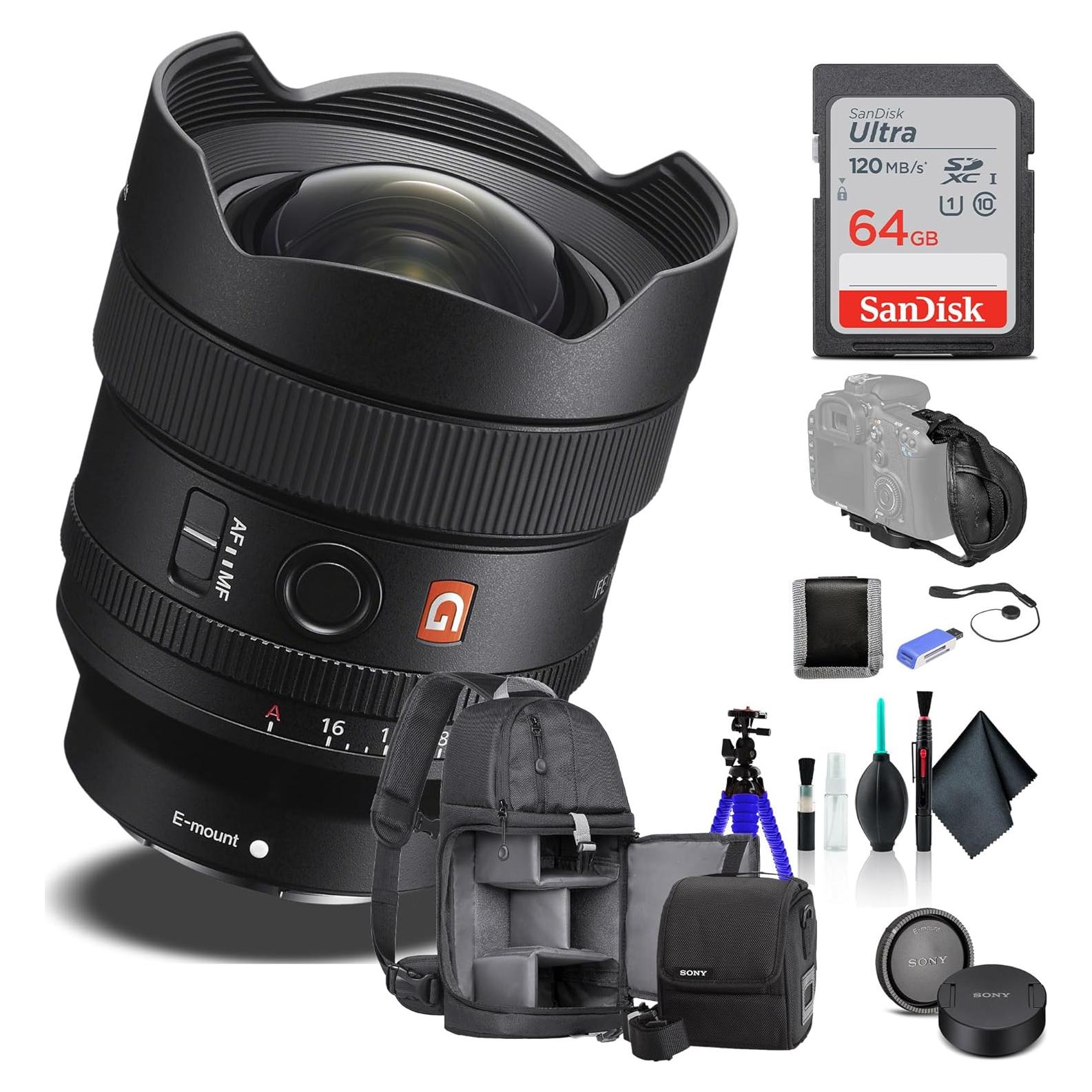 Lente Sony FE 14mm F1.8 GM Ultra-Ancha + Accesorios