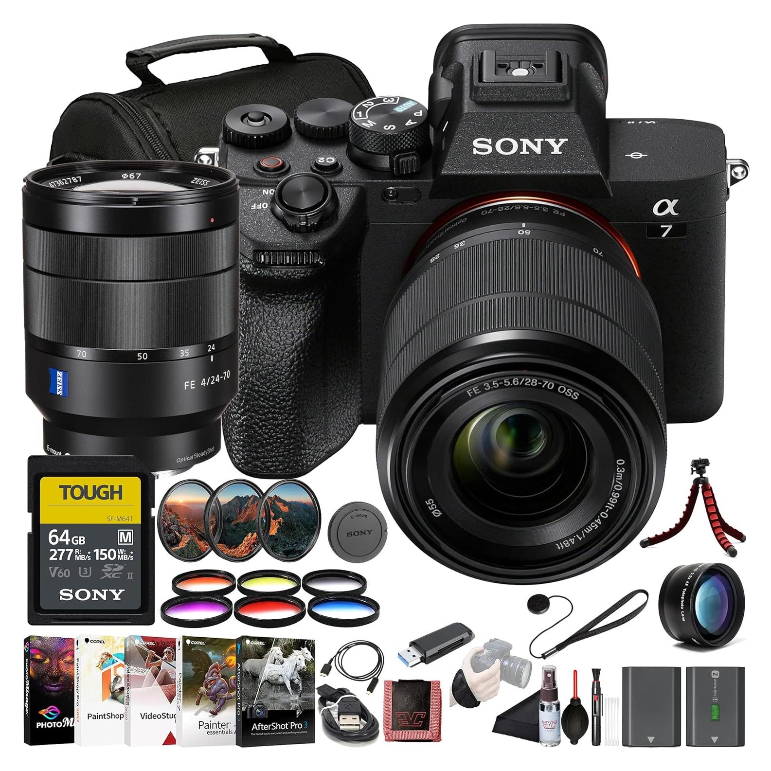 Cámara Sin Espejo Sony a7 IV con Lente 28-70 mm y Accesorios