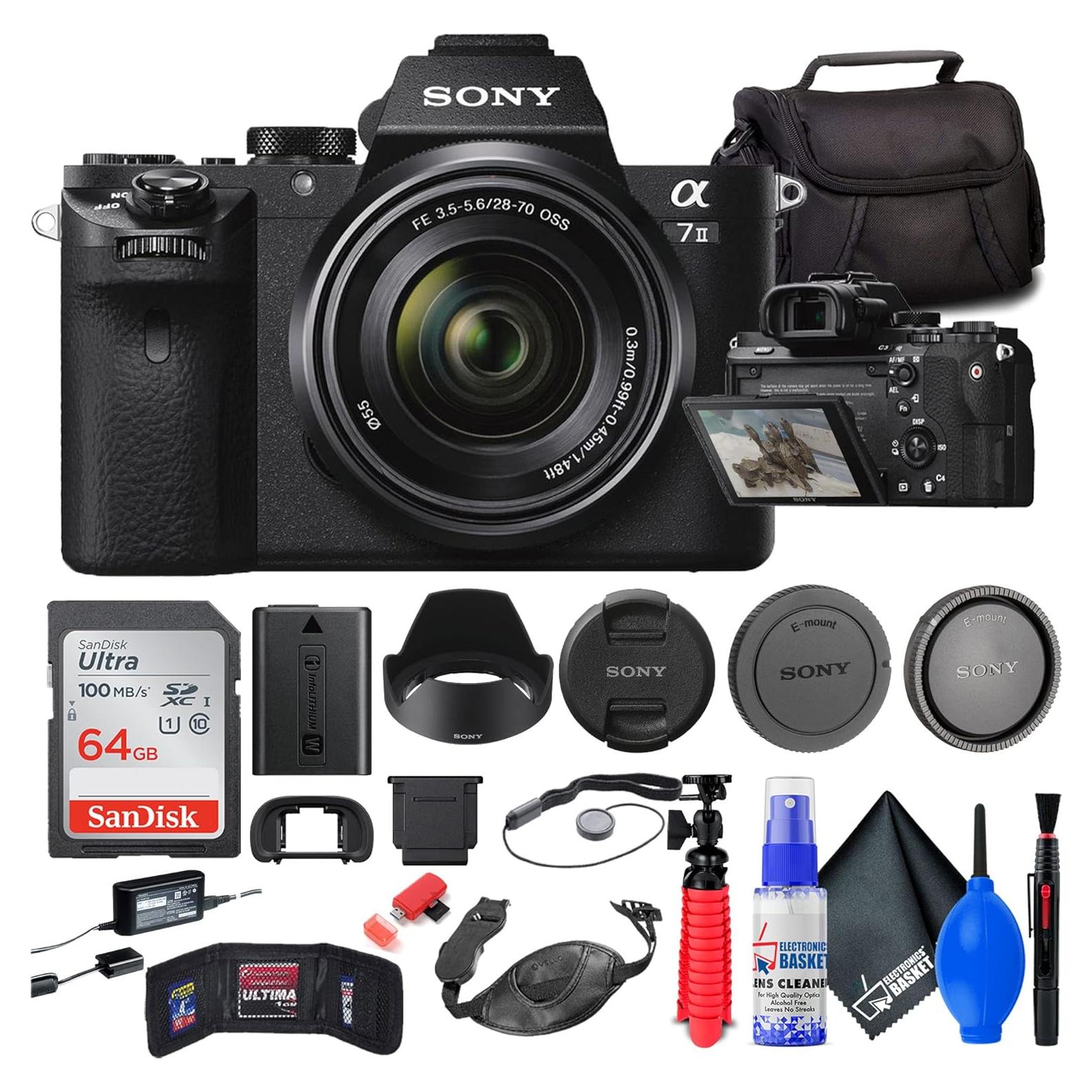 Cámara Sin Espejo Sony a7 II 24.3MP con Lente 28-70mm y Accesorios