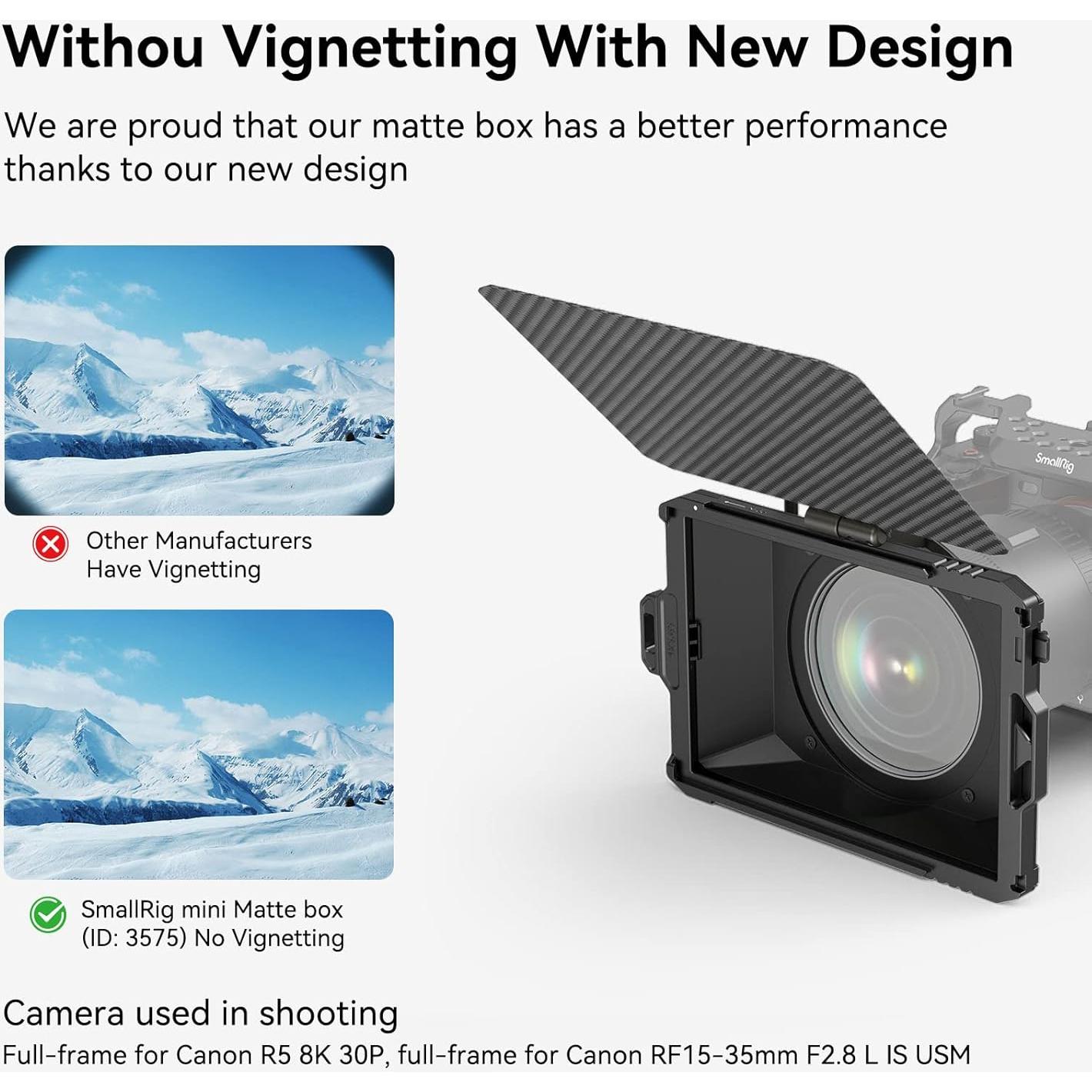 Mini Caja Matte Lite SmallRig 3575 con Bandera de Carbono 95mm