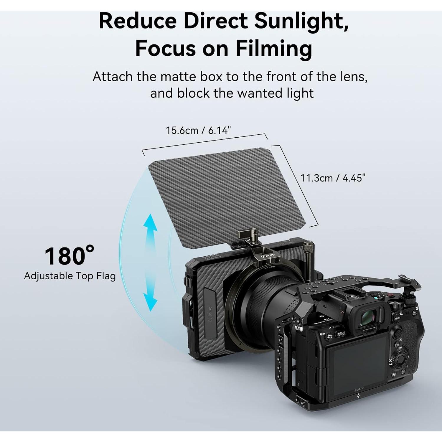 Mini Caja Matte Lite SmallRig 3575 con Bandera de Carbono 95mm