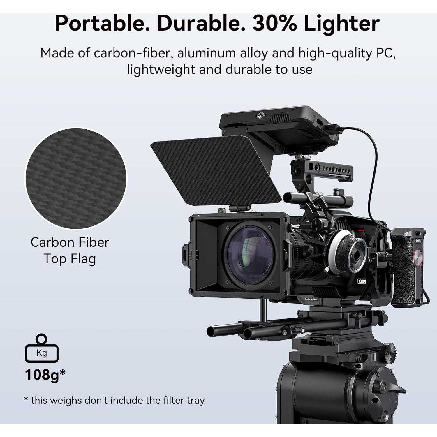 Mini Caja Matte Lite SmallRig 3575 con Bandera de Carbono 95mm