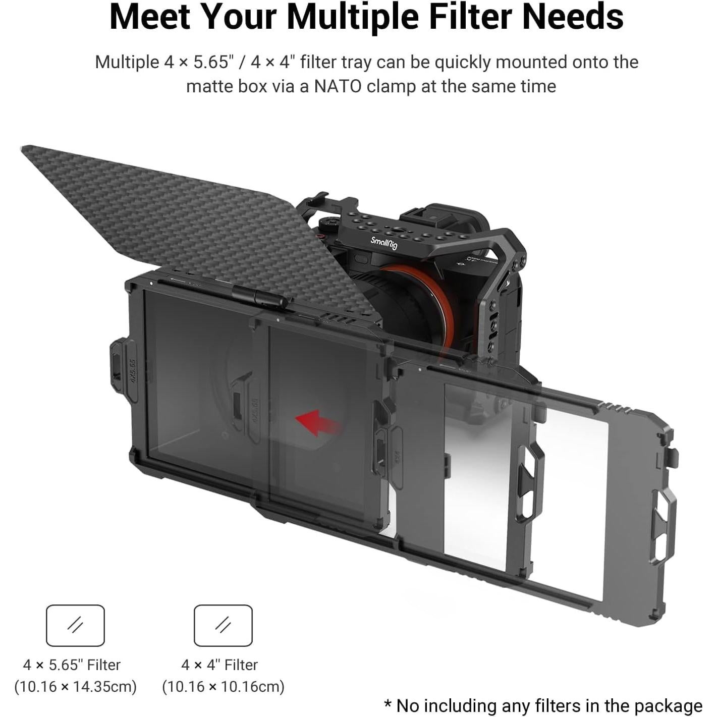 Mini Caja Matte Lite SmallRig 3575 con Bandera de Carbono 95mm