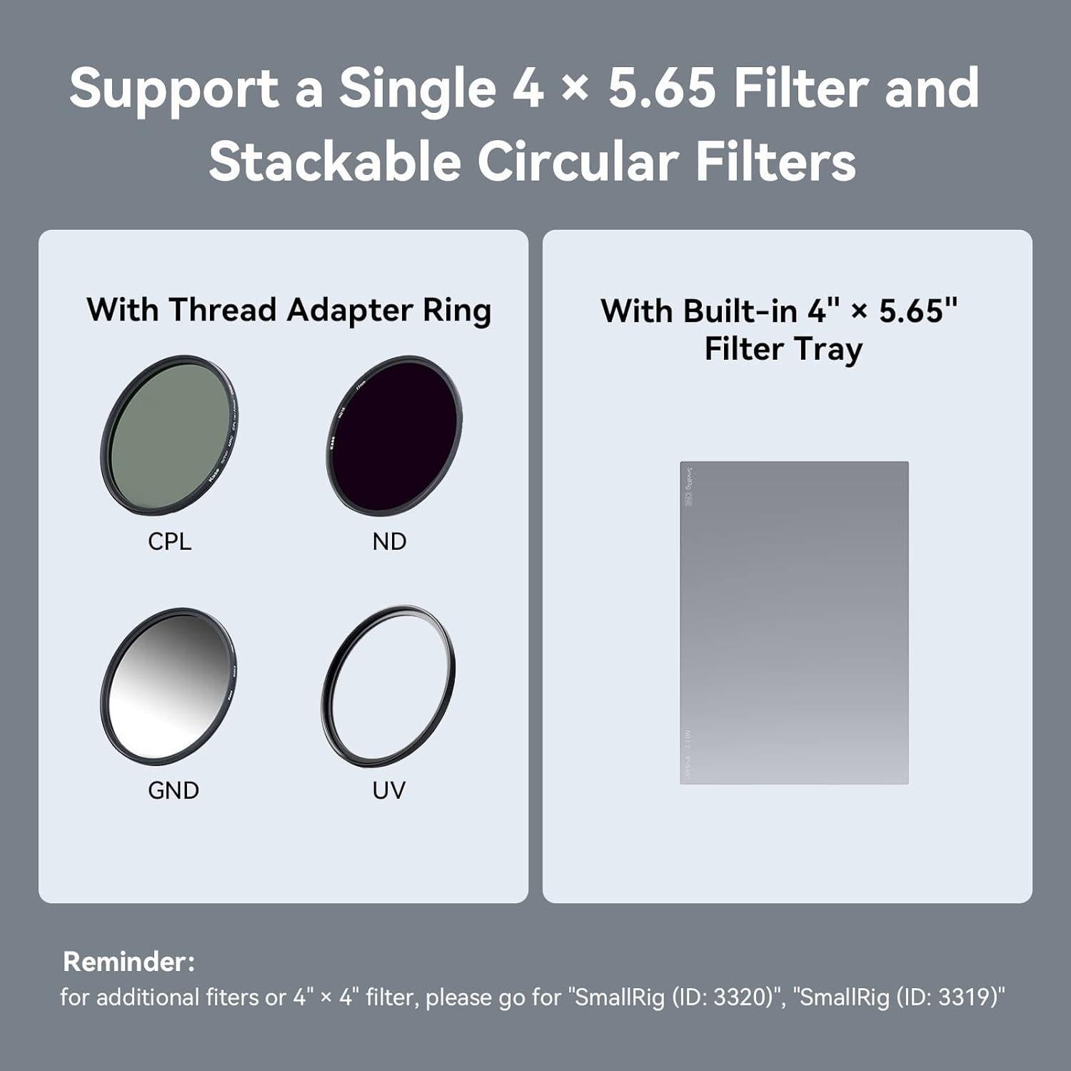 Mini Caja Matte Lite SmallRig 3575 con Bandera de Carbono 95mm