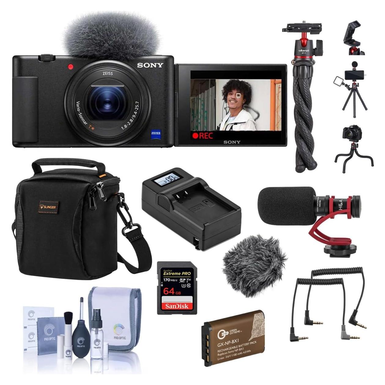 Cámara Digital Compacta Sony ZV-1 20.1MP 4K Vlogging + Accesorios