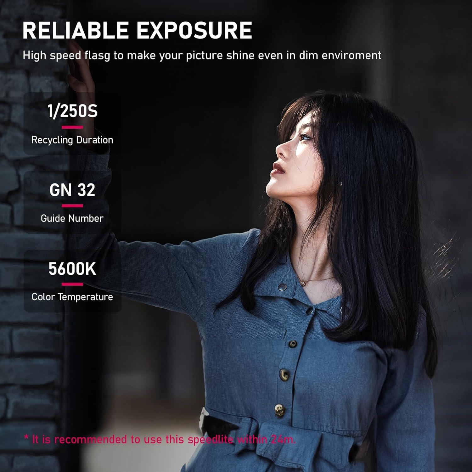 Flash Ulanzi F32 Speedlite GN32 5600K para Cámaras DSLR