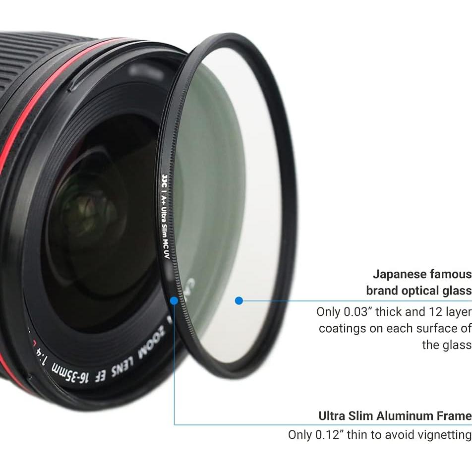 Filtro UV JJC 46mm con tapa de lente para Nikon Z30 Z50 Zfc