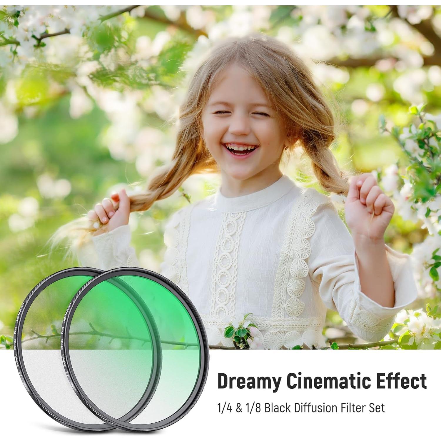 Kit de Filtros de Lente Neewer 58mm ND UV CPL FLD para DSLR