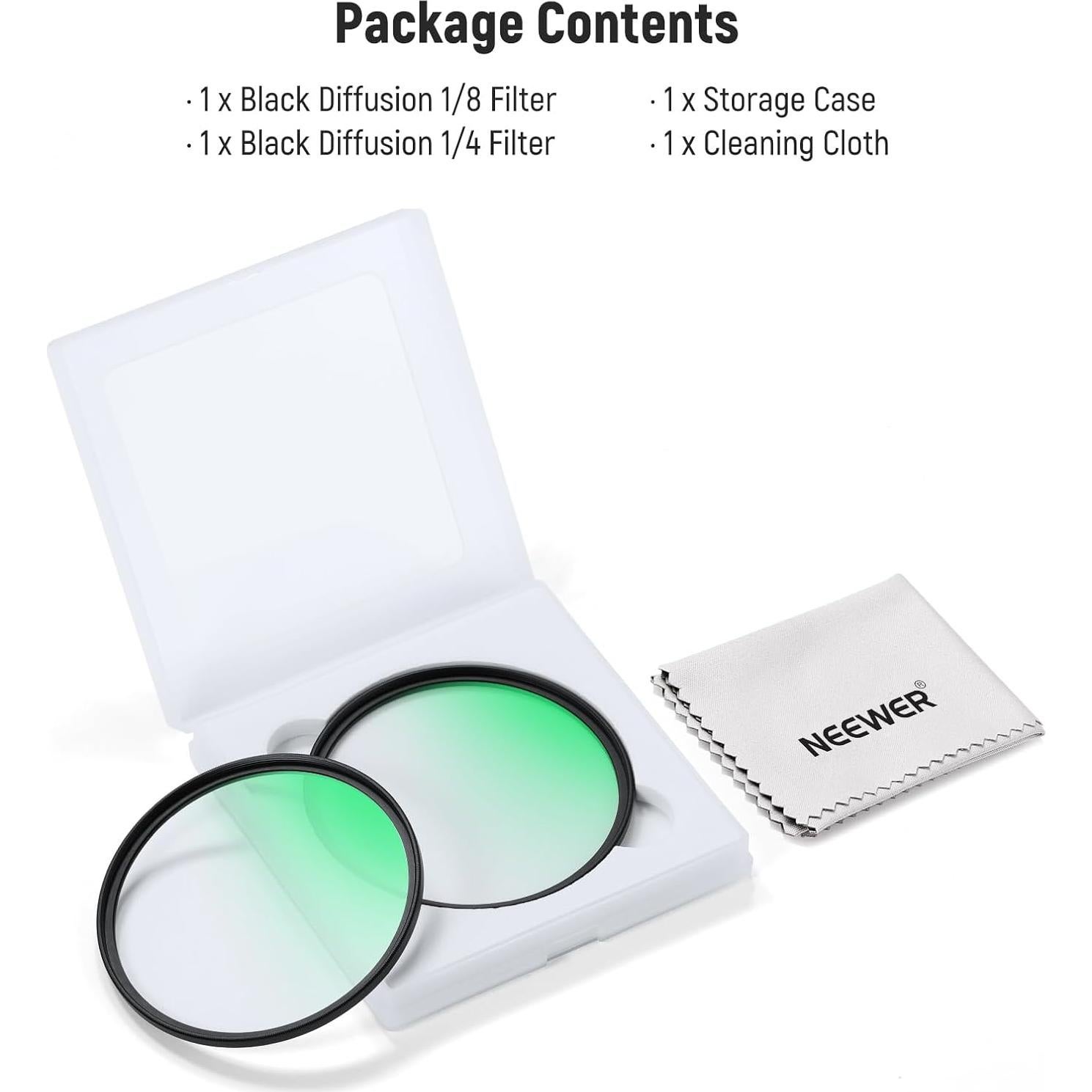 Kit de Filtros de Lente Neewer 58mm ND UV CPL FLD para DSLR