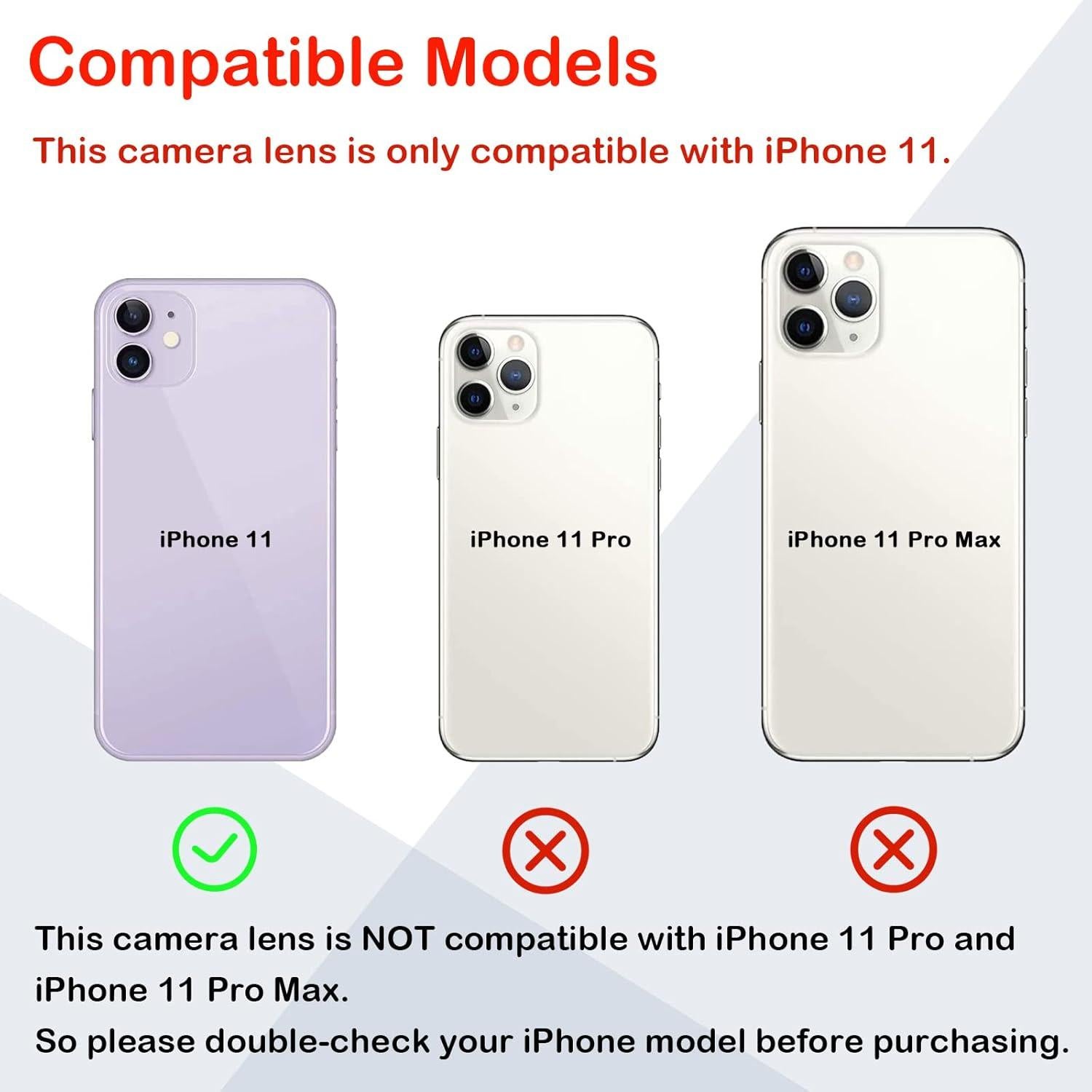 Reemplazo Lente de Cristal Cámara Trasera OEM iPhone 11