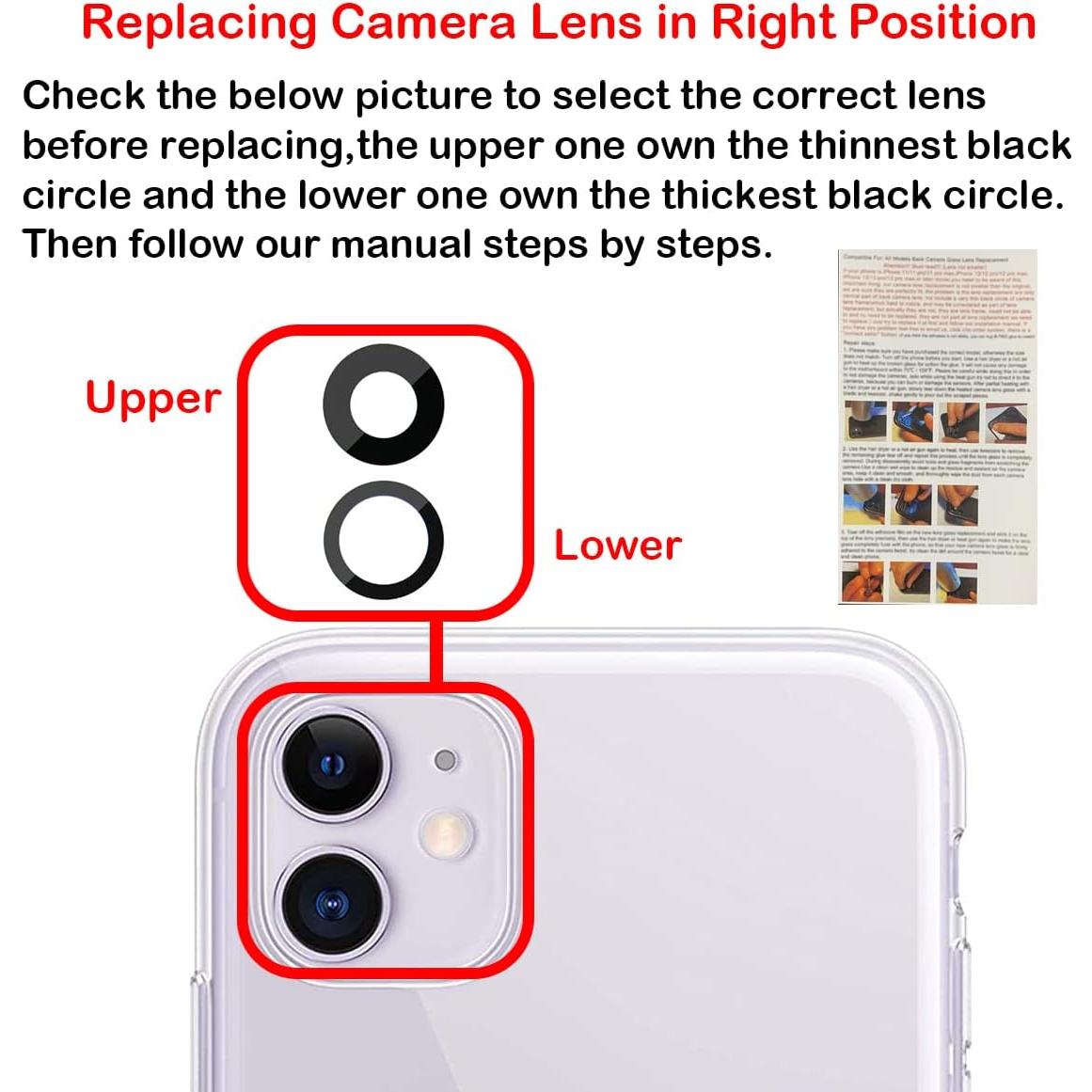 Reemplazo Lente de Cristal Cámara Trasera OEM iPhone 11