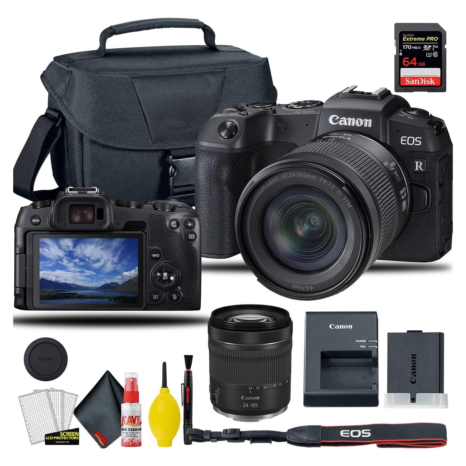 Cámara Digital Sin Espejo Canon EOS RP + Lente 24-105mm + Accesorios