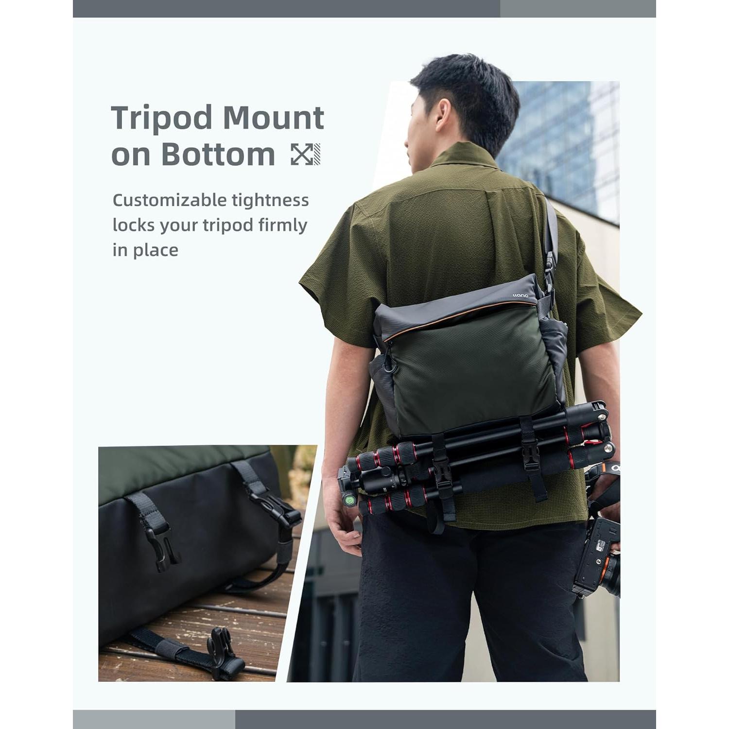 Bolsa de Mensajero Llano SHENZHEN Verde para Cámara DSLR