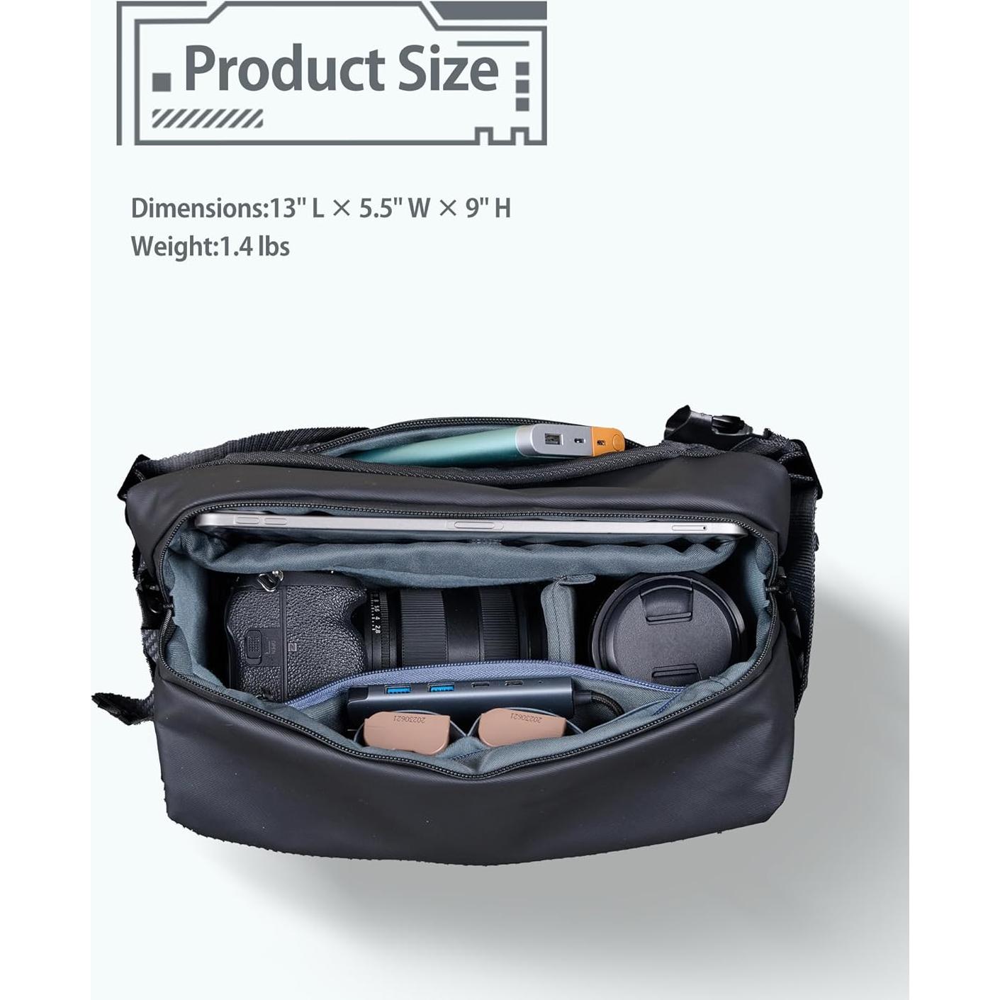 Bolsa de Mensajero Llano SHENZHEN Verde para Cámara DSLR