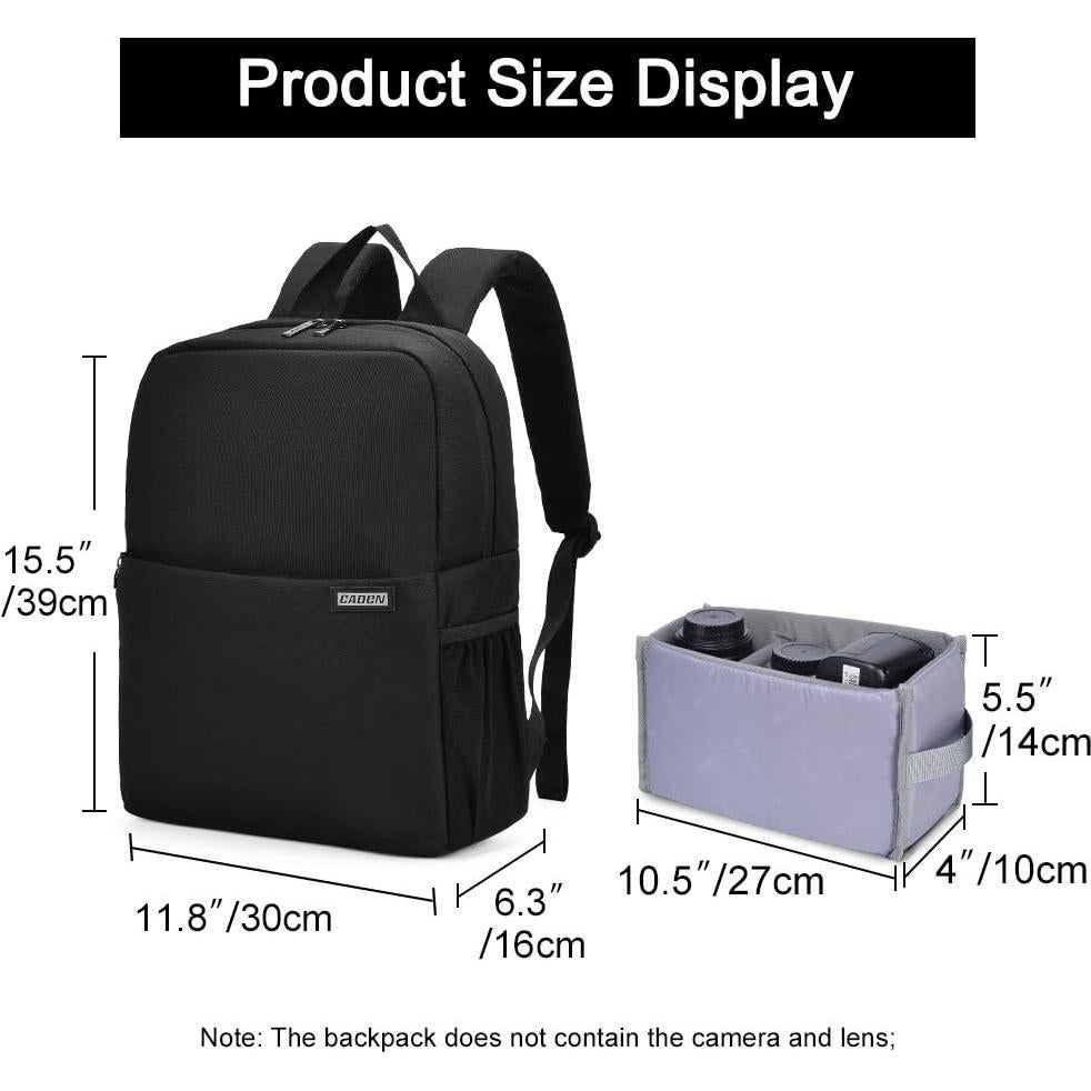 Mochila para Cámara CADeN L4 Impermeable con Compartimento Laptop 14"