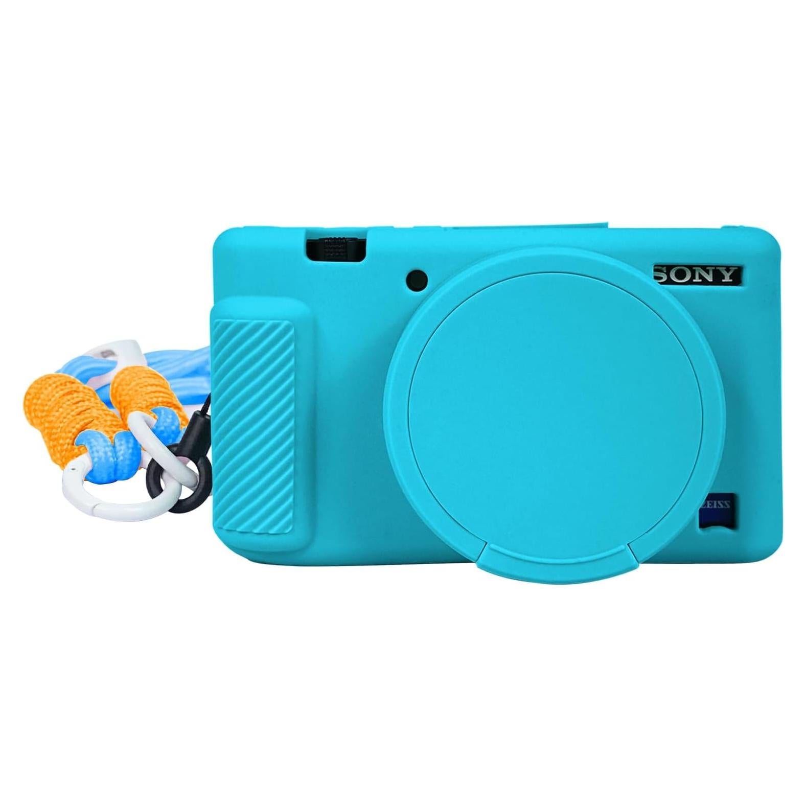Funda de silicona para cámara Sony ZV-1 con correa - Azul