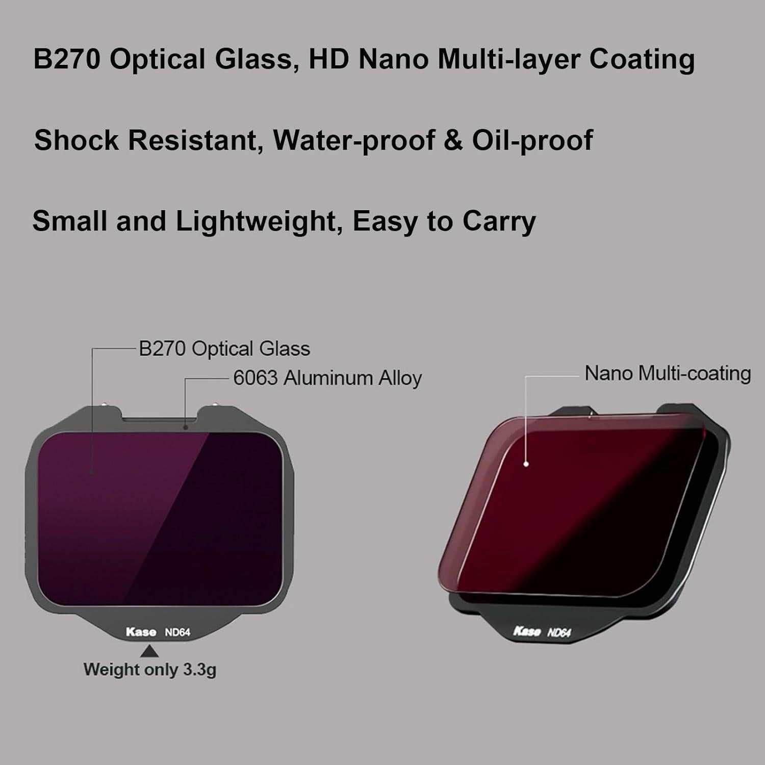 Kase Filtro ND Clip-in 3 en 1 para Cámara Sony E-Mount