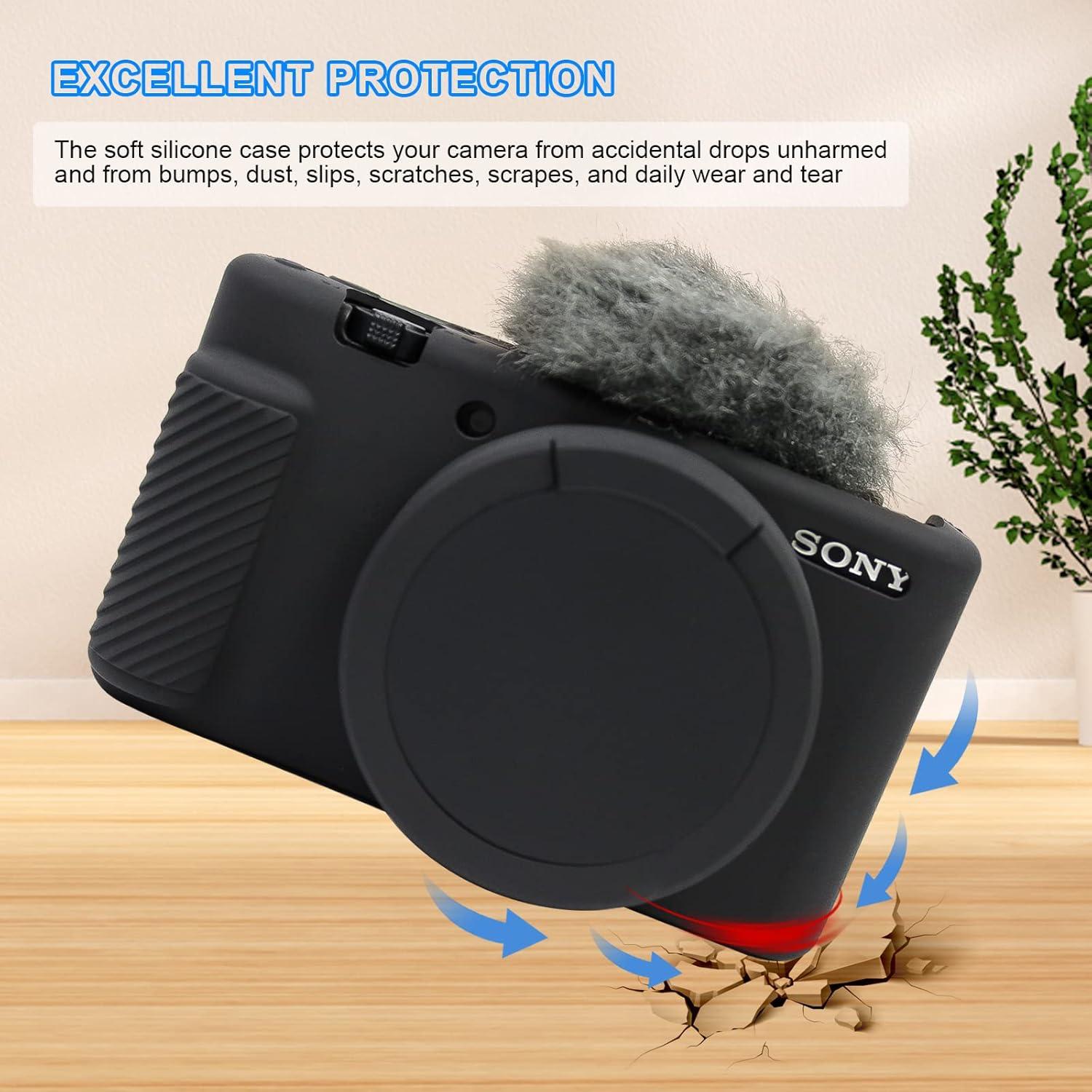Funda de cámara Easy Hood para Sony ZV-1, silicona negra