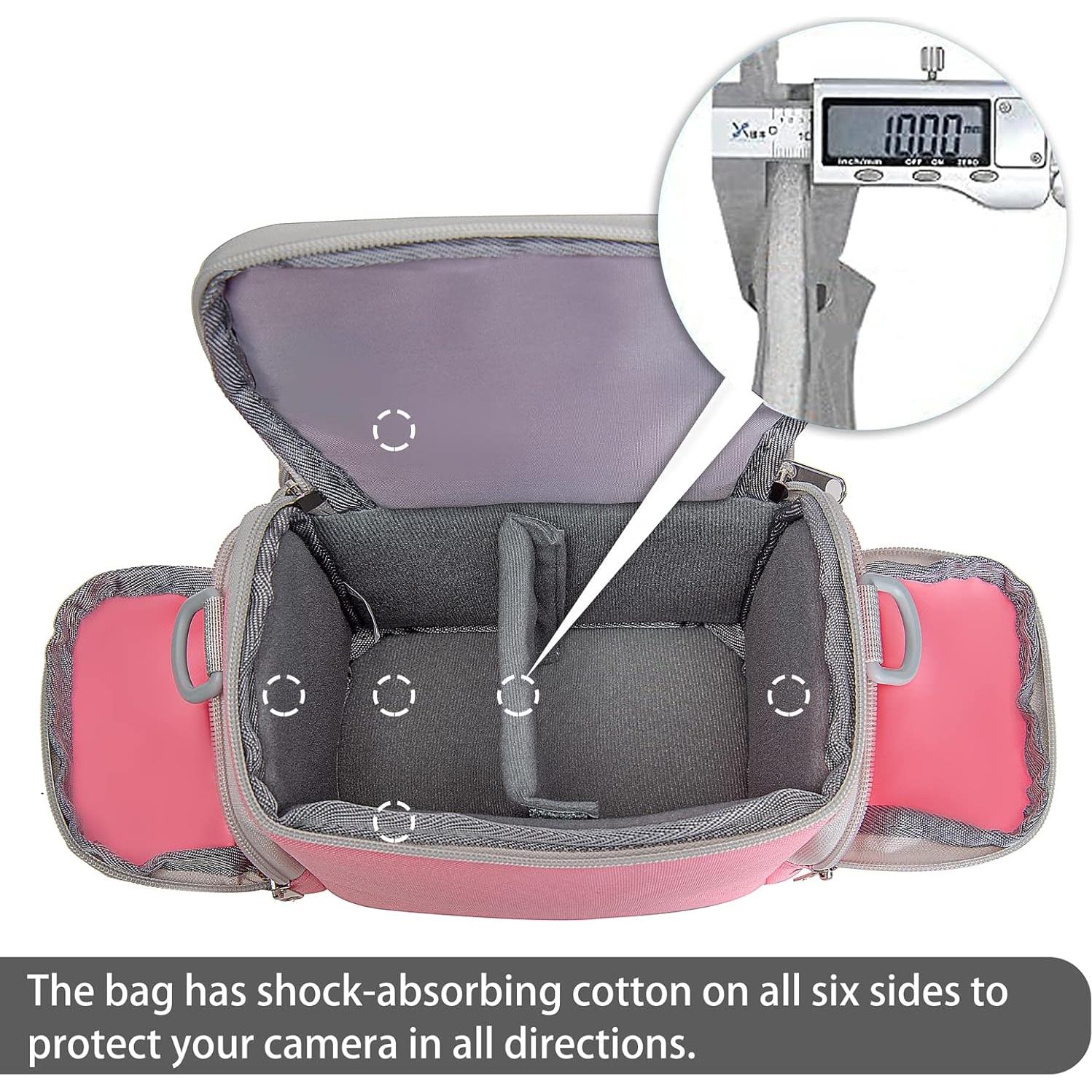 Bolsa de Hombro Compacta CADeN para Cámara SLR/DSLR Rosa