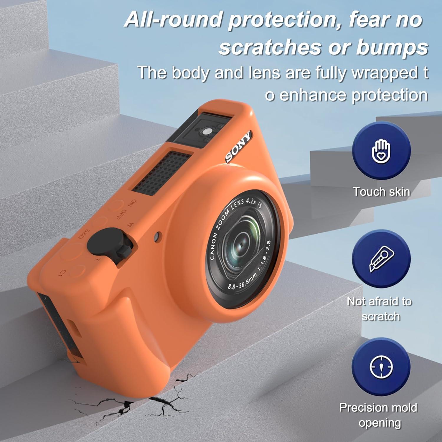 Funda de silicona para cámara Sony ZV-1F/ZV-1 II/ZV-1M2 - Naranja