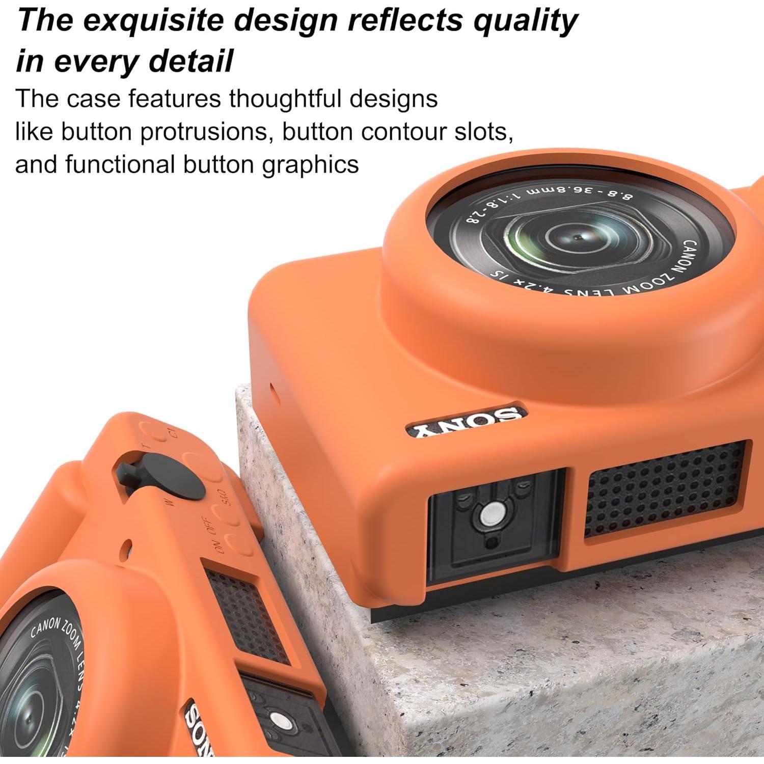 Funda de silicona para cámara Sony ZV-1F/ZV-1 II/ZV-1M2 - Naranja