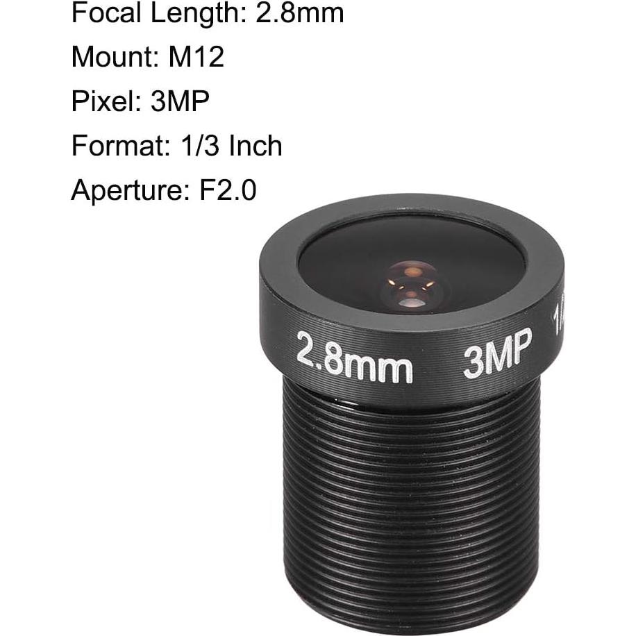 Lente de Cámara CCTV uxcell 2.8mm F2.0 Gran Angular 3MP