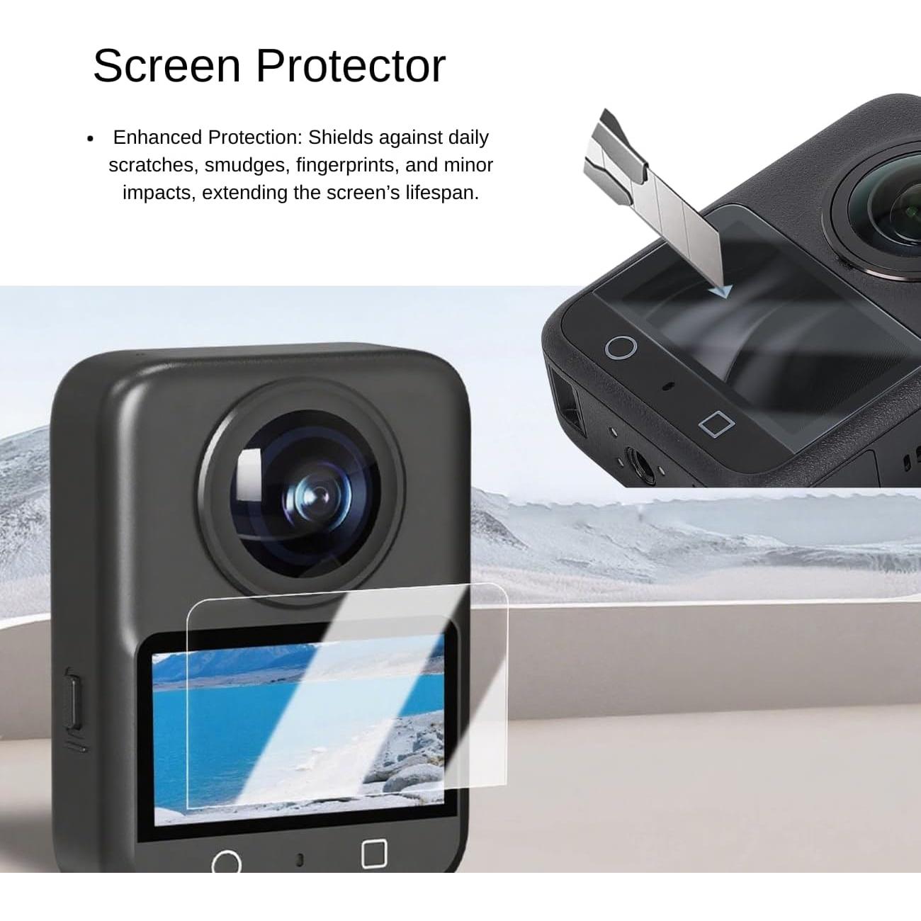 Kit de Protección Fotoleey para Cámara DJI Osmo 360 - Estuche Duro, Protector de Lente y Pantalla